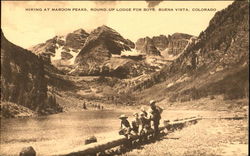 Hiking At Maroon Peaks Round-Up Lodge For Boys Postcard