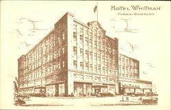 Hotel Whitman, U. S. Highway 50 Postcard