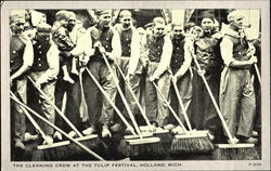 The Cleaning Crew At The Tulip Festival Holland, MI Postcard Postcard