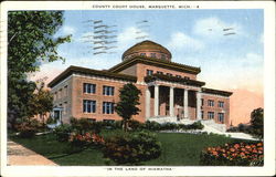 County Court House Marquette, MI Postcard Postcard