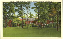 Brown Dormitory For Boys, Mars Hill College Postcard