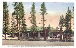 Union Pacific West Yellowstone Station Postcard