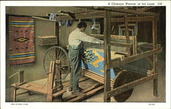 A Chimayo Weaver At His Loom Mexico Postcard Postcard