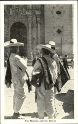 The Mexican And His Zarape Mexico Postcard Postcard