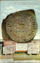 Calendario Azteca O Piedra Del Sol Postcard