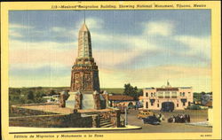 Mecixan Emigration Building, Mexican Emigration Building, Showing National Monument Tijuana, Mexico Postcard Postcard