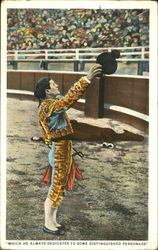 Which He Always Dedicates To Some Distinguished Personage Mexico Postcard Postcard