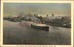 The Harbour From Jacqes Cartier Bridge Montreal, PQ Canada Quebec Postcard Postcard