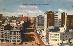 Portage And Main St. Winnipeg, MB Canada Manitoba Postcard Postcard