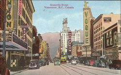 Granville Street Vancouver, BC Canada British Columbia Postcard Postcard