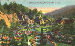 Butchart's Gardens Victoria, BC Canada British Columbia Postcard Postcard