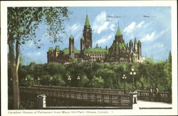 Canadian Houses Of Parliament From Major Hill Park Postcard