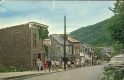 Looking Down High Street In Harpers Ferry Postcard