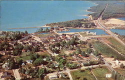 Aerial View Of Elk Rapids, Hwy 31 Michigan Postcard Postcard