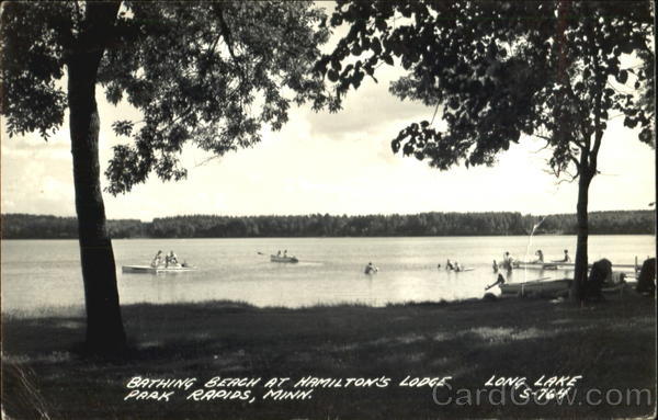 Bathing Beach At Hamilton's Lodge Park Rapids, MN