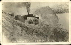 Bucking Snow CRNW Railway Alaska Postcard Postcard