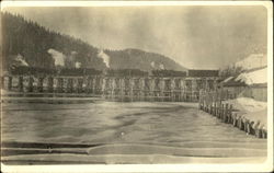 Railroad Cars on Bridge Alaska Postcard Postcard