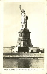 Stature Of Liberty On Bedloes Island New York City, NY Postcard Postcard