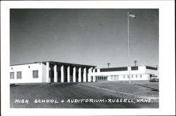 High School & Auditorium Postcard