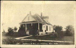 Residence Of Mrs. Lon Whittlesy Hoyt, KS Postcard Postcard