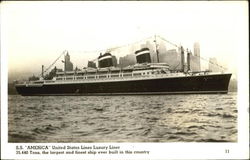 S.S. America Boats, Ships Postcard Postcard