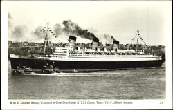 R.M.S. Queen Mary Postcard