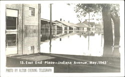 East End Place, Indiana Avenue Flood Disasters Postcard Postcard