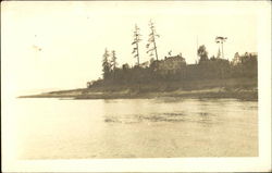 View of homes on the coast Postcard