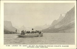 Launch St. Mary, St. Mary On Way to Going-to-the Sund Chalets Glacier National Park, MT Postcard Postcard