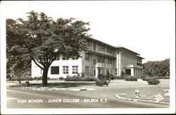 High School - Junior College, Canal Zone Postcard