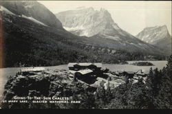 Going-To-The-Sun Chalets, Glacier National Park Postcard Postcard