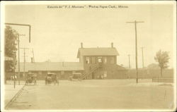 Estacion Del “F. L. Mexicano” Piedras Negras Coah Postcard