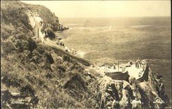 Stairs along the Ocean Postcard