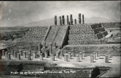 Piramide De Quetzalcotl. Y Columnas. Tula Hgo Postcard