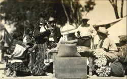 Local villagers at market Mexico Postcard Postcard