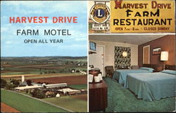 Harvest Drive Farm Motel And Restaurant, R.D. 1 Postcard