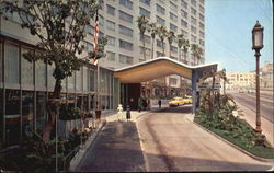 Entrance Staler Hotel, Wilshire Blvd Postcard