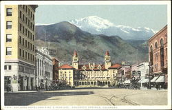 Antlers Hotel And Pike's Peak Ave Colorado Springs, CO Postcard Postcard