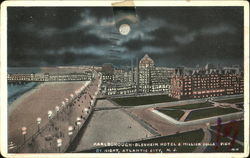 Marlborough -Blenheim Hotel & Million Dollar Pier By Night Postcard