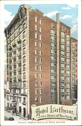 Hotel Latham, 28th St., 5th Ave Postcard