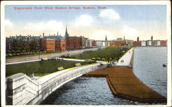 Esplanade From West Boston Bridge Massachusetts Postcard Postcard