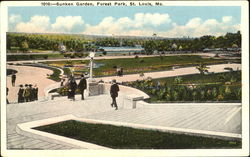 Sunken Garden, Forest Park St. Louis, MO Postcard Postcard