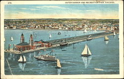 Outer Harbor And Recreation Pier Chicago, IL Postcard Postcard