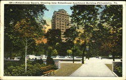 Rittenhouse Square Showing New Rittenhouse Apartment Building Philadelphia, PA Postcard Postcard