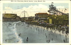 An Everyday Beach Scene Postcard