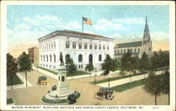 Watson Monument Baltimore, MD Postcard Postcard