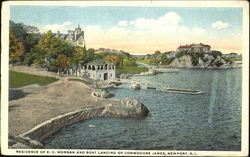 Residence Of E. D. Morgan And Boat Landing Of Commodore James Postcard