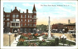 The Plaza, Court Square Anderson, SC Postcard Postcard