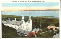 Ste Anne De Beaupre And The St. Lawrence River Postcard