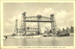 Imperial Oil Steamer Leaving Welland Canal Port Colborne, ON Canada Ontario Postcard Postcard